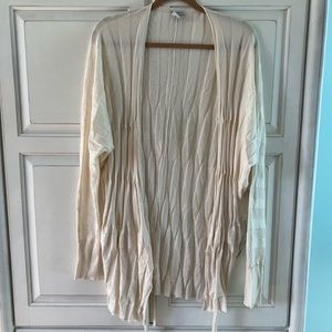 Worth Cream Stitched Wrap Cardigan